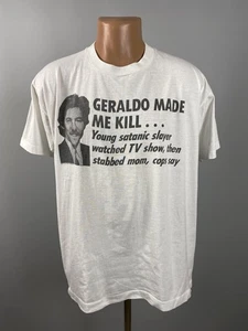 Vintage 80s Screen Stars Mutilation Graphics Single Stitch T-Shirt Size XL ~USA - Bild 1 von 9