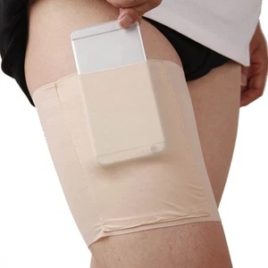 Non-Slip Pocket Thigh Bands Leg Sleeves Leg Phone Poket Invisible Thigh Strap - Picture 1 of 14