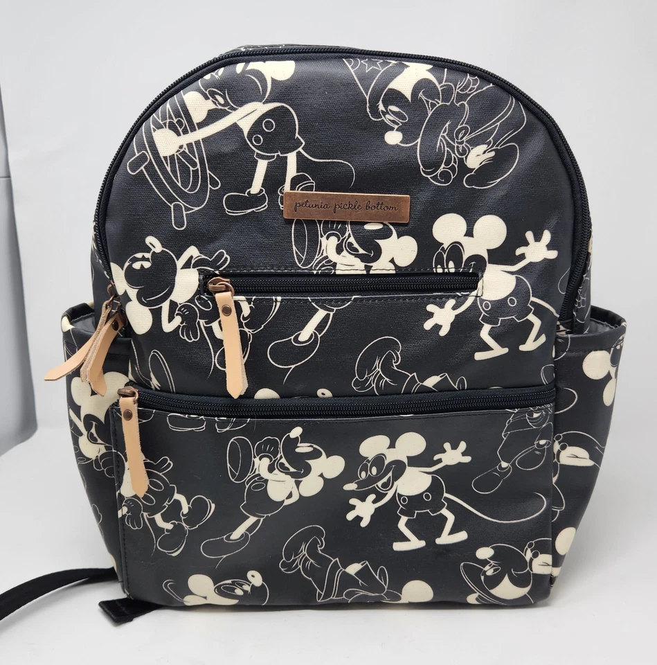 Petúnia Pickle Bottom X Disney Mickey Mouse Bolsa de Fraldas Preto e Branco **Danificado** - Imagem 1 de 4