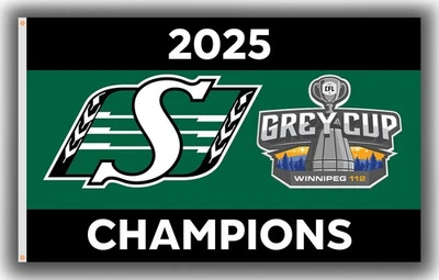 Bandera de fútbol americano Saskatchewan Roughriders 90x150 cm 3x5 pies campeones mejor bandera local Foto 1 de 4