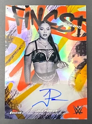 2025 Topps Finest WWE Jaida Parker Auto Finest Autographs Gold Refractor #/50 - Image 1 of 4