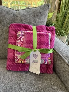 NEW RARE Vera Bradley Bath Appreciation Towel Set In Retired Paisley Meets Plaid - Picture 1 of 6