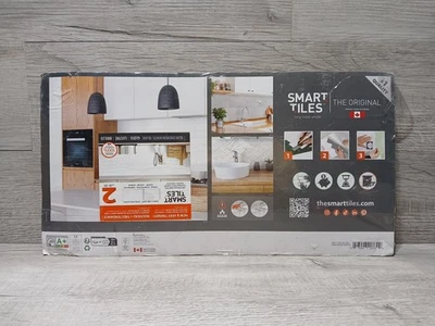 (2-Pk) Smart Tiles Chevron Peel & Stick 3D Tile Paper Backsplash Vinyl White  - Image 1 of 3