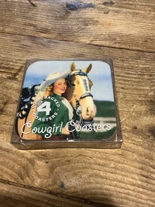 Retro Cowgirl Untersetzer [4er Set] Kork Unterlegt von Accoutrements 2004 Neu im Karton - Bild 1 von 3