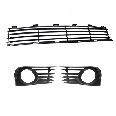 Toyota Prius For 2004-2009 Bumper Grille & Fog Light Bezels Set of 3pc - Imagem 1 de 4