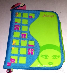 TOP FLIGHT 3 RING NOTEBOOK BINDER – ASTRO STYLE – GREEN & TEAL COLOR - NWT - Picture 1 of 7