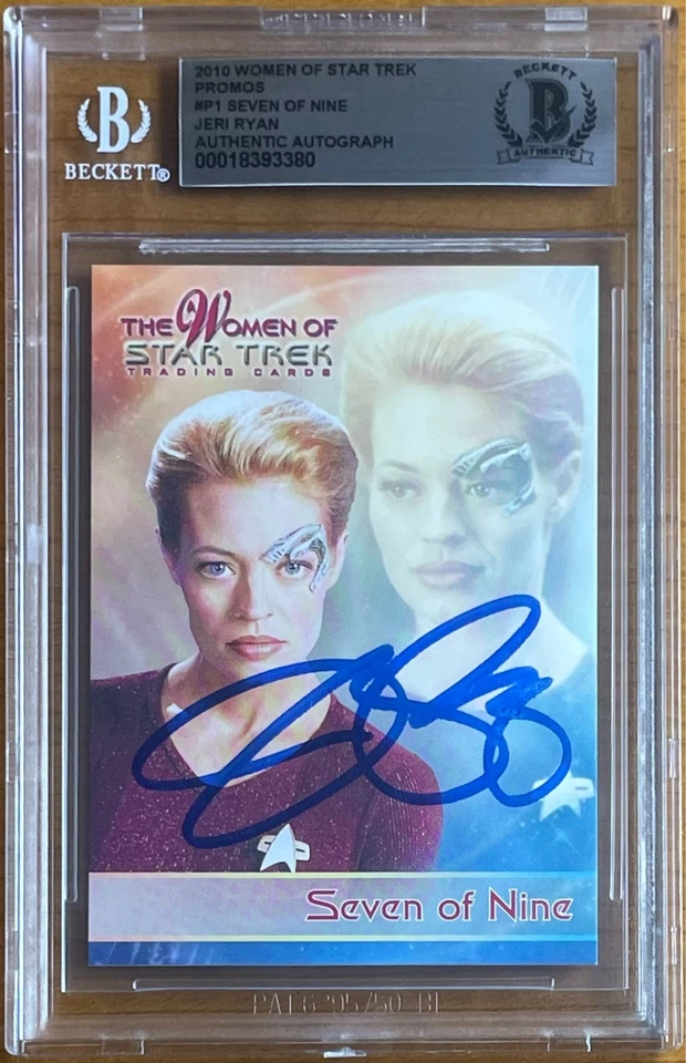 JERI RYAN SEVEN OF NINE SIGNED 2010 WOMEN OF STAR TREK PROMOS P1 BAS BGS AUTO - Bild 1 von 2