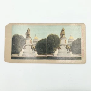 Weltbilder Nr. 42 Garfield Statue & Capitol Washington DC Stereoskop Karte - Bild 1 von 8
