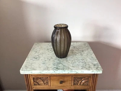 Daum Nancy Art Deco Deeply Acid Etched Glass Vase, Circa 1920s, 1930s ,signed. - Image 1 of 4