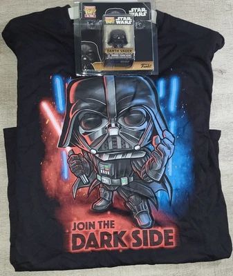 Funko Star Wars Pocket Pop & Tee T Shirt Darth Vader Dark Side Youth XXL Men's S - Image 1 of 4