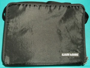 CASE LOGIC CD TRAVEL CASE 30 CDS DVDS GAMES SOFT COVER HARD INNER CASE BLACK - Picture 1 of 12