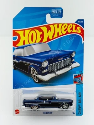 Hot Wheels 2022 SUPER Treasure Hunt '55 CHEVY Blue NEW in BLISTER !!! - Image 1 of 2
