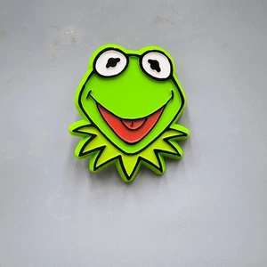 Vintage Kermit Face Pinback Lapel Pin Hallmark 1979 Plastic 2" - Picture 1 of 6