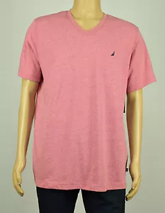 Nautica Mens Naut Red V-Neck Sleep T-Shirt Top L - Picture 1 of 3