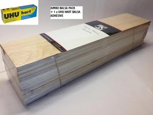 Balsaholz Riesen gemischt Konvolut + UHU Kleber SONDERANGEBOT 450L x100B x100mmH +TP - Bild 1 von 13