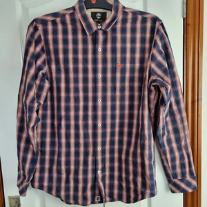 Timberland Shirt groß rot/blau kariert Herren Langarm Knopf Freizeit Baumwolle - Bild 1 von 24