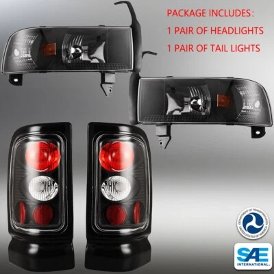 Faros delanteros + luces traseras para camioneta Dodge Ram 1500 2500 3500 94-01 Foto 1 de 4