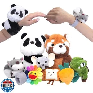 8 Piezas Pulseras Slap Animal de Peluche para Niños, Peluche Animal Pulseras a Presión Corte - Imagen 1 de 5