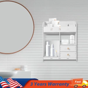 Bathroom Wall Cabinet Wall Mounted Shelf Small Bathroom Wall Cabinet Med - Picture 1 of 18