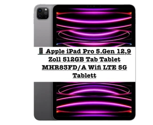 📱 Apple iPad Pro 5.Gen 12,9 Zoll 512GB Tab Tablet MHR83FD/A Wifi LTE 5G Tablett - Bild 1 von 24