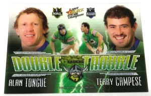 2009 SELECT NRL CHAMPIONS CARD DOUBLE TROUBLE CHASE CARD DT1 TONGUE/CAMPESE - Picture 1 of 2
