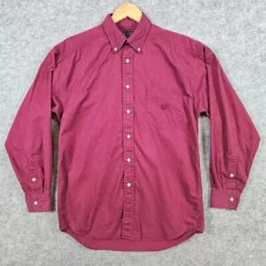 Duck Head Men's Burgundy Size M Button Down Shirt 100% Cotton Embroidered Preppy - Picture 1 of 10