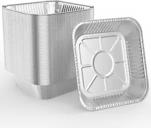30 Pcs Disposable Aluminum Tin Foil Baking Pans Bakeware Square 8'' X 8'' X 2'' - Picture 1 of 14