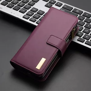 Fr Samsung Galaxy Z Fold6 Fold5 Fold4 Fold3 Heavy Duty Zipper Pocket Wallet Case - Picture 1 of 10
