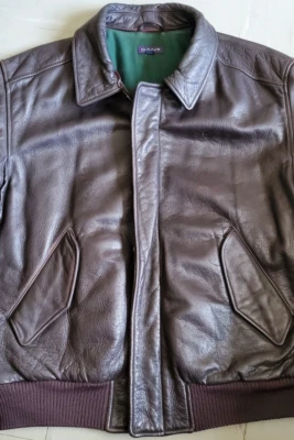Vintage GANT Mens Brown Leather Motorcycle Jacket Size-M - Image 1 of 4
