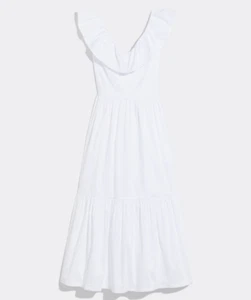 NWT vineyard vines $180 white tiered ruffle maxi dress 14 girls - Picture 1 of 1