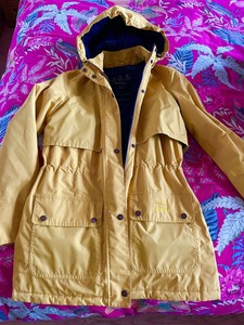 barbour yellow coat