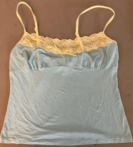 Vintage Victoria’s Secret Knit Camisole Top, Size Medium, Aqua/Yellow Color - Picture 1 of 3