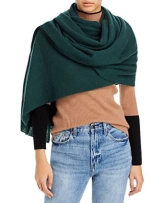 Mantón pashmina envolvente 100 % cachemir C Designer - verde musgo - 36" x 74" Foto 1 de 4