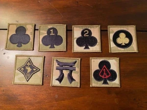 GROUP OF "NEW" 101sst AIRBORNE DIV HELMET PATCHES - 7 DIFFERENT MULTICAM (MINT) - Picture 1 of 1