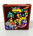 Hand Painted And Craft It Jewelry Box,  Made With Sand, Ceramic And Wood