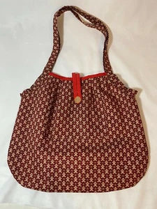 Bolso de Mano Hecho a Mano para Mujer - Pan de Jengibre Hombre Estampado Plano 12" de Alto - Imagen 1 de 7