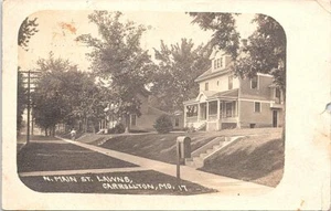 Carrollton Missouri Residence Street Scene RPPC 1909 - Picture 1 of 2