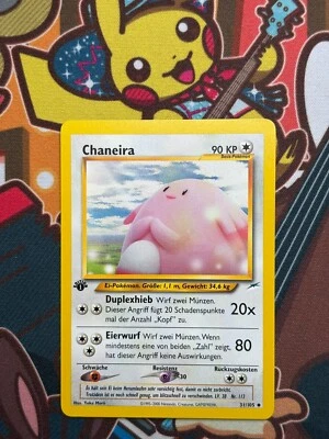 Chaneira 1. Auflage 31/105 Neo Destiny deutsch Pokemon Karten NM+ - Bild 1 von 2