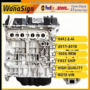 For G4KJ Hyundai Sonata Kia Optima Long Block Engine Assembly+ Gasket 11-18 2.4L - Picture 1 of 29