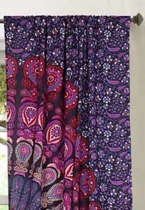 Indio Handmade Badmeri Mandala Algodón Puerta Ventana Funda Cortina Colgante - Imagen 1 de 4