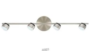 EGLO-Armento 30.71 in. W 4-Light Satin Nickel Dimmable Integrated LED - Picture 1 of 5