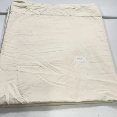 fieldcrest flat sheet full cream white 100% supima cotton modern Foto 1 de 4