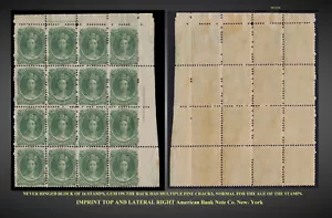 1863 NOVA SCOTIA Q.VICTORIA 8.1/2C GREEN NH BLKOF 16 CORNER IMPRINT SCT.11 SG.26 - Picture 1 of 1