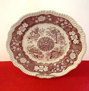 SPODE ARCHIVE COLLECTION REGENCY SERIES (1) 11” TROPHIES RED DINNER PLATE - Picture 1 of 8
