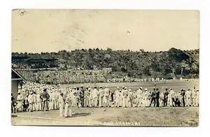 Navy Baseball, USS Louisiana vs USS Vermont, marinai, cartolina RPPC, Cuba, così com'è - Foto 1 di 2