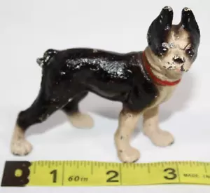 ANTIGUA ESTATUA PISAPAPELES HUBLEY TOY CO. EE. UU. HIERRO FUNDIDO BOSTON TERRIER PERRO - Imagen 1 de 7