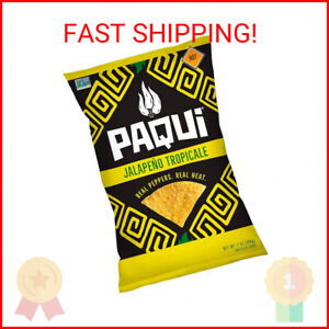 Paqui Jalapeno Tropicale Tortilla Chips, Gluten Free Chips, Non-GMO Chips, Flavo