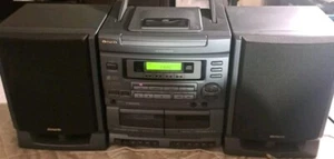Vintage 1997 AIWA Boombox CA-DW480U AM/FM Dual Cassette Aux. WORKS (NO CD) - Picture 1 of 13