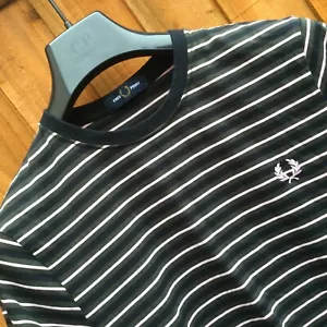 FRED PERRY Striped T-Shirt | S | Excellent condition - Picture 1 of 8