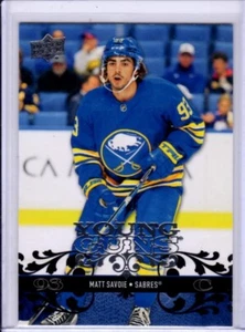 2023-24 UD Ext. Series Matt Savoie Tribute Rookie Card # T-26 Buffalo Sabres - Picture 1 of 2